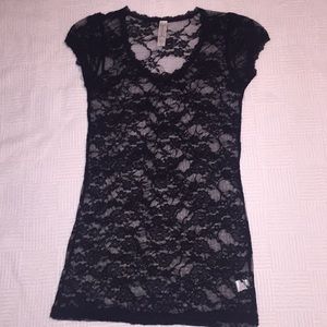 Bozzolo Black Lace Top